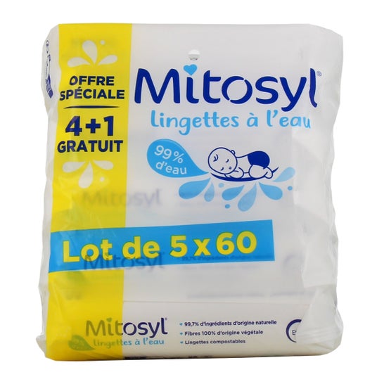 Mitosyl Pack Toalhetes Água 5x60 Unidades
