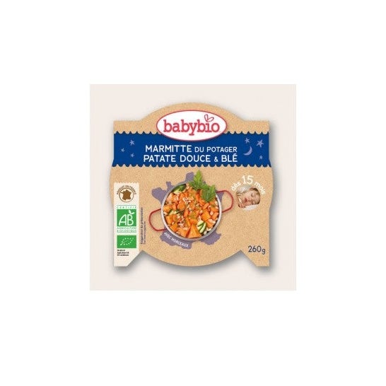 Babybio Boa Noite Boa Noite Organic Sweet Potato Garden Blond 15 meses 260g