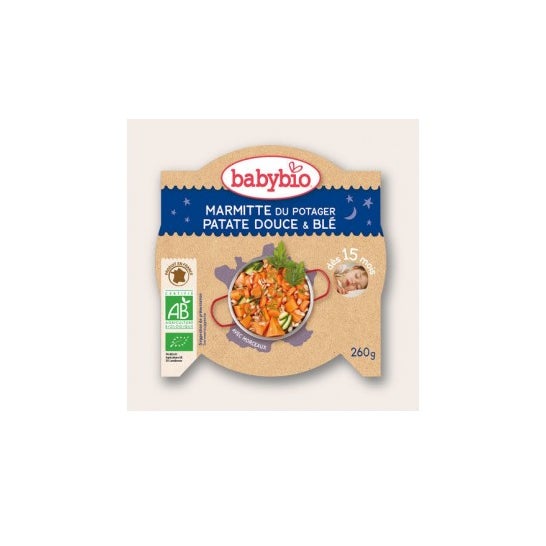 Babybio Boa Noite Boa Noite Organic Sweet Potato Garden Blond 15 meses 260g