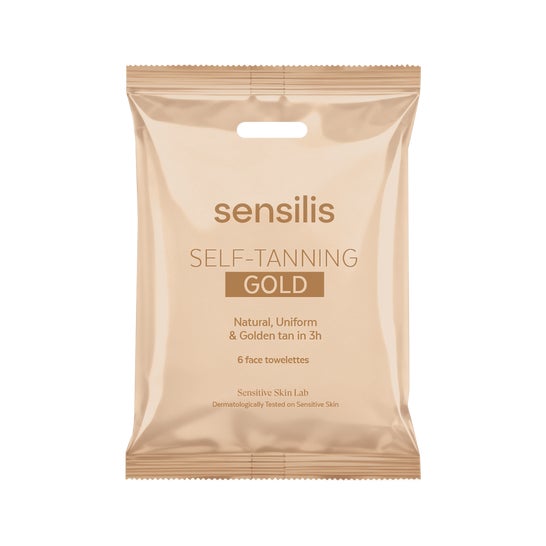 Sensilis Self Tanning Gold 6 face towelettes