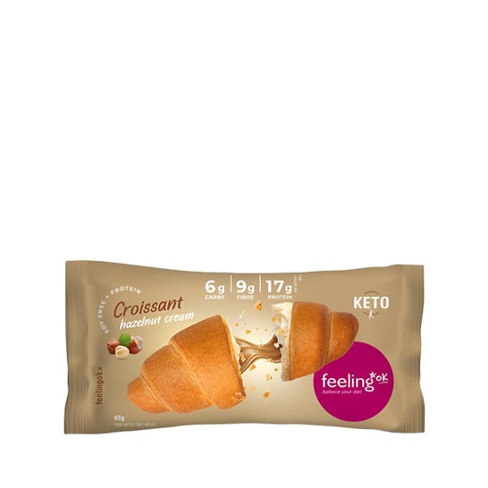 Feeling Ok Croissant Proteína Recheio de Creme Avelã 65g