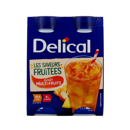 Delical Les Saveurs Fruitées Bebida Multifruta 4x200ml