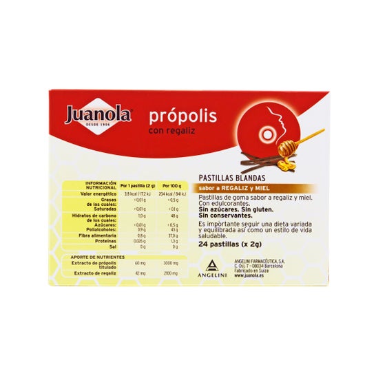 Própolis de Juanola ™ com sabor de mel alcaçuz 24uds