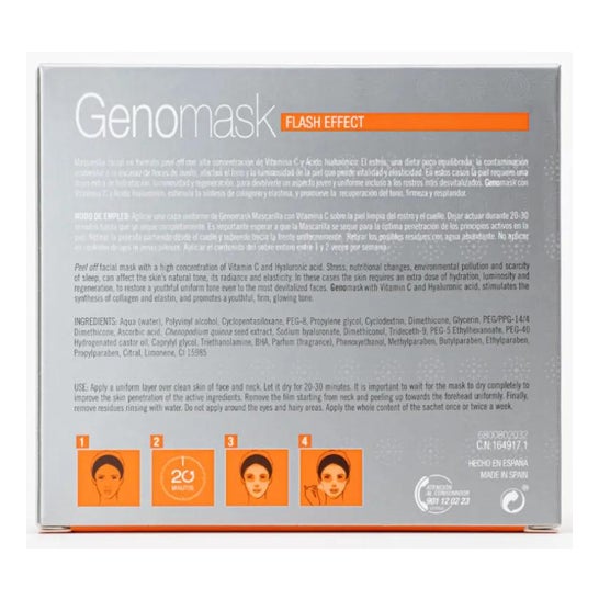 Genomask máscara facial com vitamina C 8ml Genomask máscara facial com vitamina C 8ml