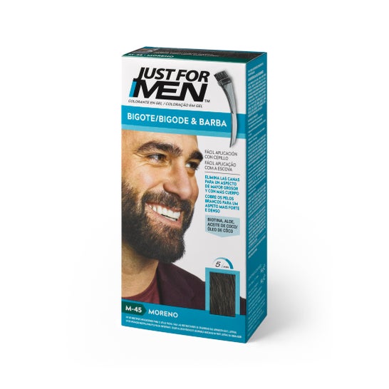 Just For Men gel de coloração marrom para bigode e barba 30ml