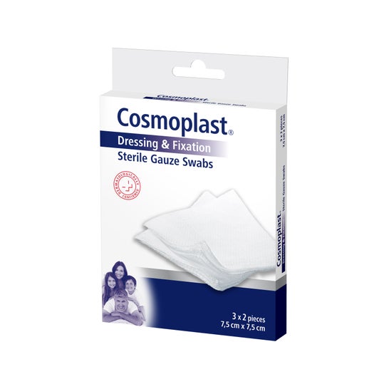 Pads de Gaze Estéril Cosmoplast 7,5x7,5cm 5 peças