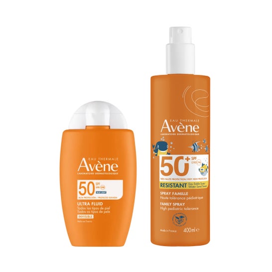 Avène Pack Ultra Fluido Invisible SPF50 50ml + Spray Familia SPF50+ 400ml