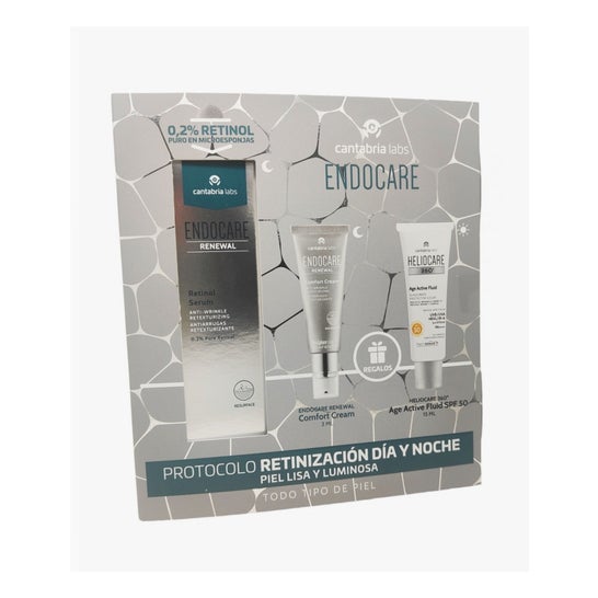 Endocare Set Retinol 0,2 Soro + Comfort Cream + Heliocare 360º