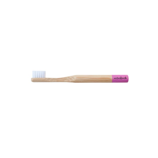 Escova Natur Escova de dentes infantil Escova de dentes Bamboo Pink