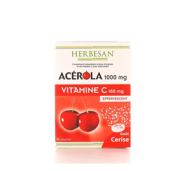 Herbesan Acerola 1000 Cherry Flavour 30 comprimidos efervescentes