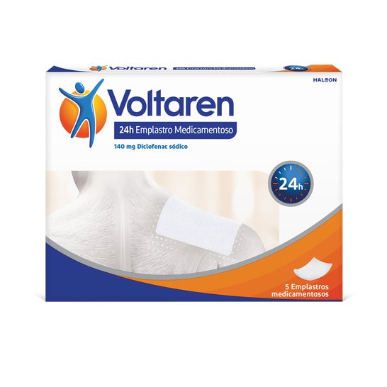 Voltaren 24h Diclofenac 140mg Emplastro Medicamentoso 5 Unidades