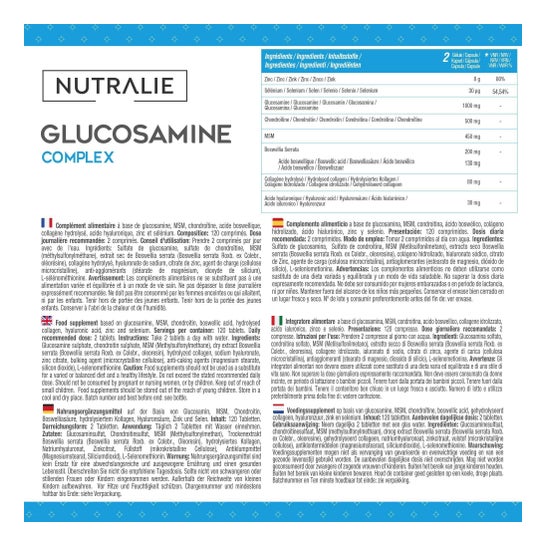 Nutralie Glucosamina Msm Condroitina Complex Bio 120caps