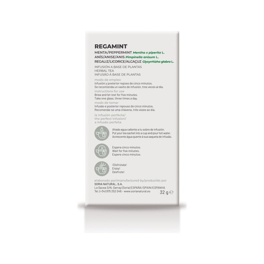 Soria Natural Regamint infusão 20 filtros