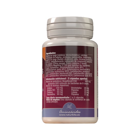 Naturbite Enzimas Digestivas + Probioticos 60caps