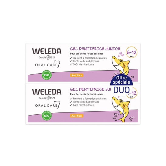 Weleda Gel Dentífrico Junior 6-12 Anos com Flúor 2x50 ml