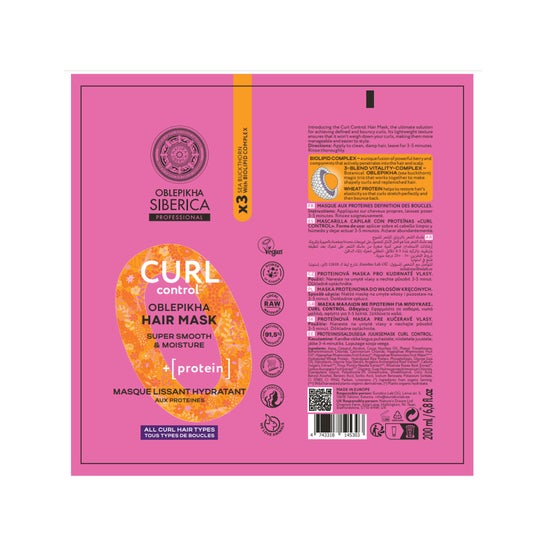 Natura Siberica Oblepikha Máscara Capilar Curl Control 200ml