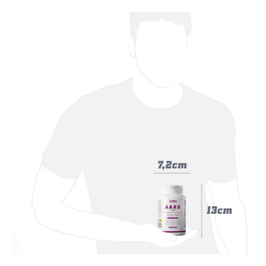 HSN Arginina Alfa-Cetoglutarato 1000mg AAKG 120vcaps