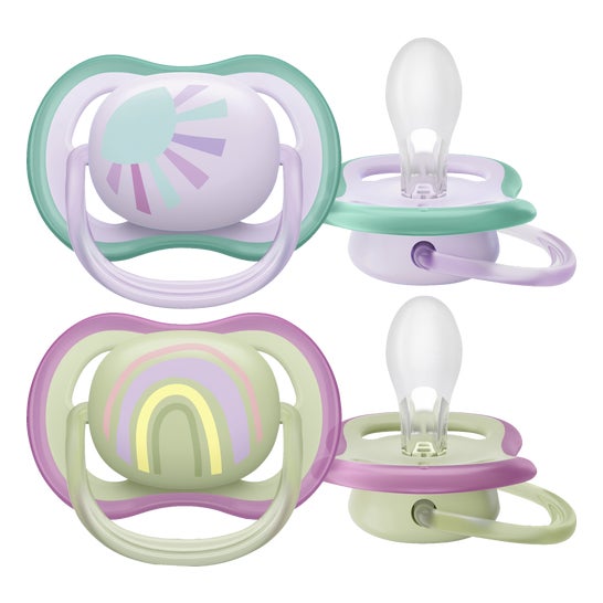 Philips Avent Chupetas Ultra Air Sun Rainbow Mix 2 Unidades