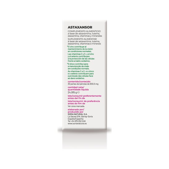 Soria Natural Astaxansor 30 pérolas