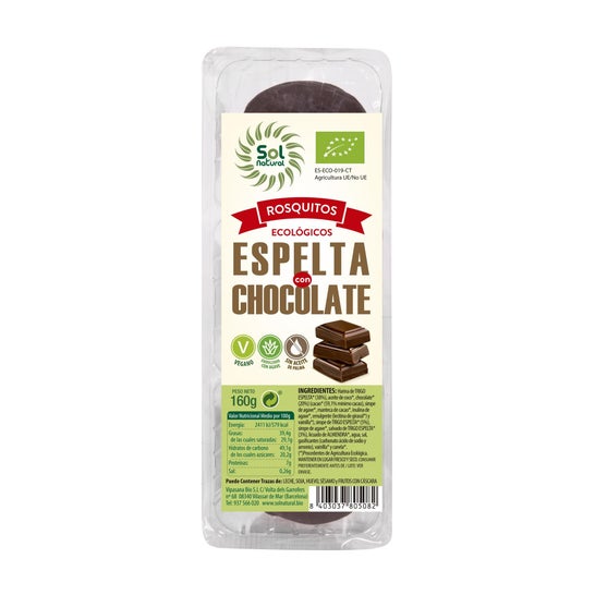 Espelta Orgânica Solnatural Choco Bagels Bio 160g