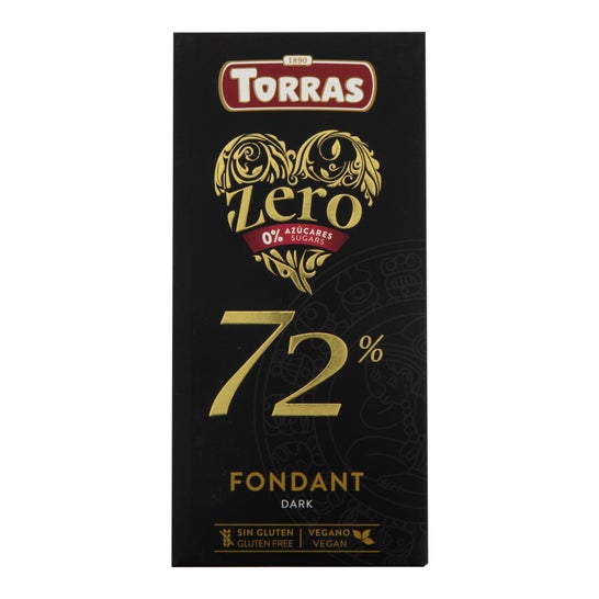 Black Chocolate Torras 72% Zero 100g