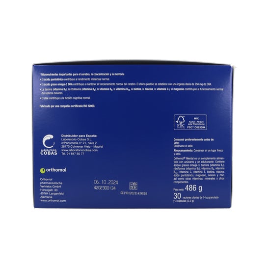 Orthomol mental 30 sobres