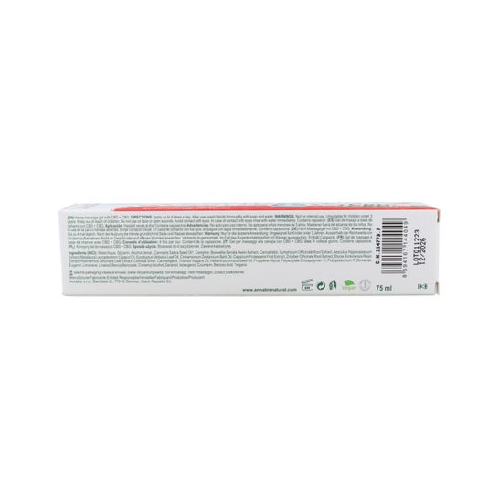 Annabis Activecann Gel Massagem Efeito Calor Cânhamo 75ml