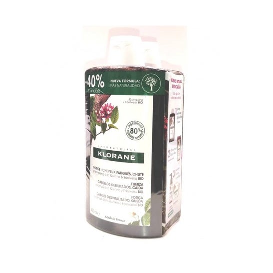 Klorane duo shampooing Quinine 2 x 400 ml Klorane,  (Código PF )