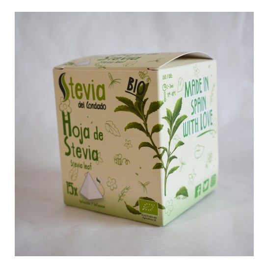 Stevia del Condado Stevia Leaf Bio 15 peças