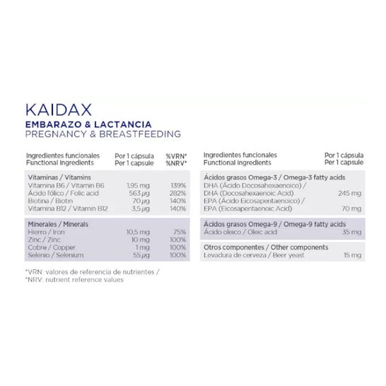 Kaidax Gravidez & Amamentação 60caps Kaidax Gravidez & Amamentação 60caps