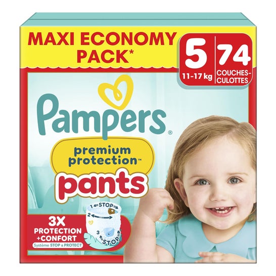 Pampers Premium Protection Calças Tamanho 5 11-17 kg 74 unid.