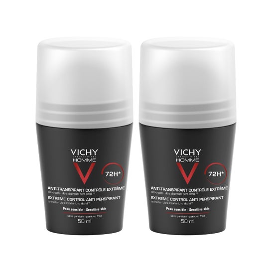 Cordão de Homem Anti-Transpirante Perfumado Vichy Homme 72H 2 X 50 Ml