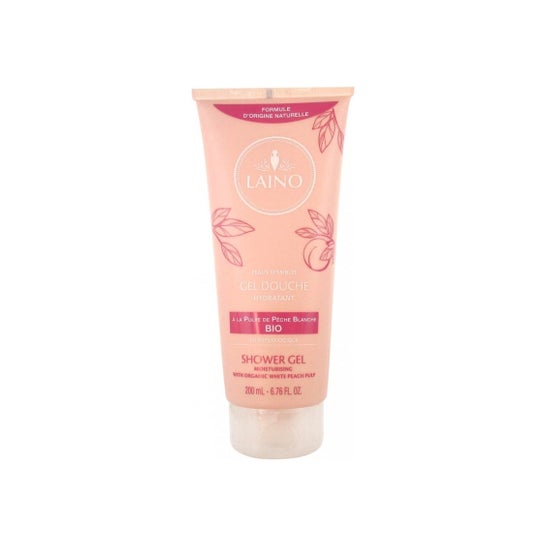 LAINO Gel de duche hidratante ORGÂNICO Polpa de pêssego branco 200 ml tubo de 200 ml