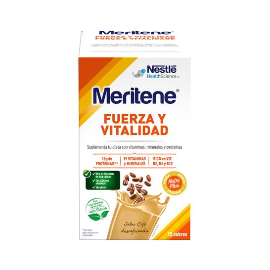 Nestlé Meritene® Strength & Vitality Sabor Café Descafeinado 15x30g