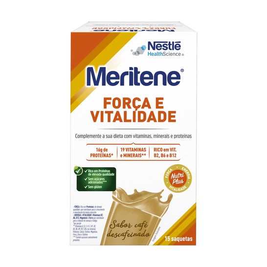 Meritene Força e Vitalidade Sabor Café Descafeinado 15x30g