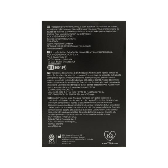 Tena Men Extra Thin Protective Shield 14 peças