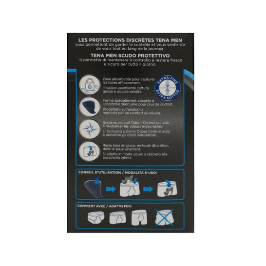 Tena Men Extra Thin Protective Shield 14 peças