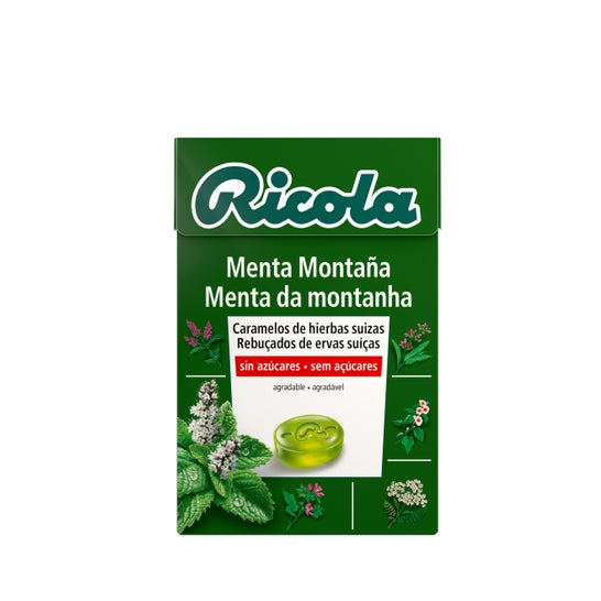Ricola doce de menta montanha sem açúcar 50g