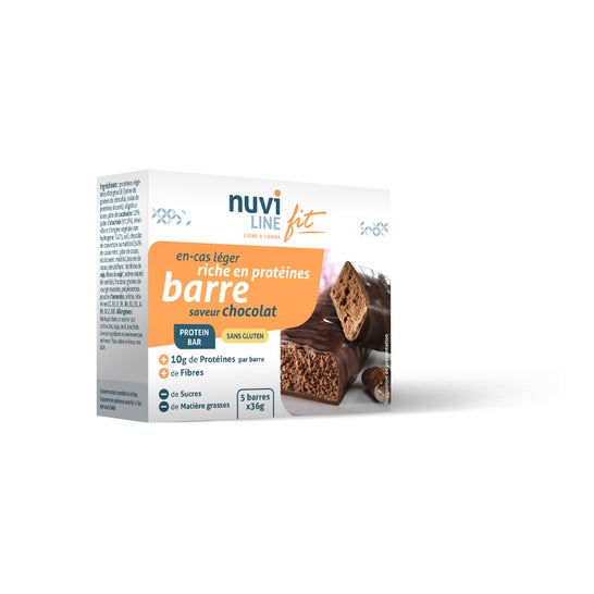 Nuviline Barrita Proteica Chocolate Chocolate Pecado Glúten 5uds