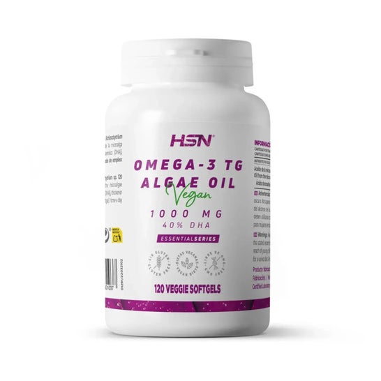 HSN Omega-3 Vegano Aceite de Algas 1000mg 120 perlas vegetales