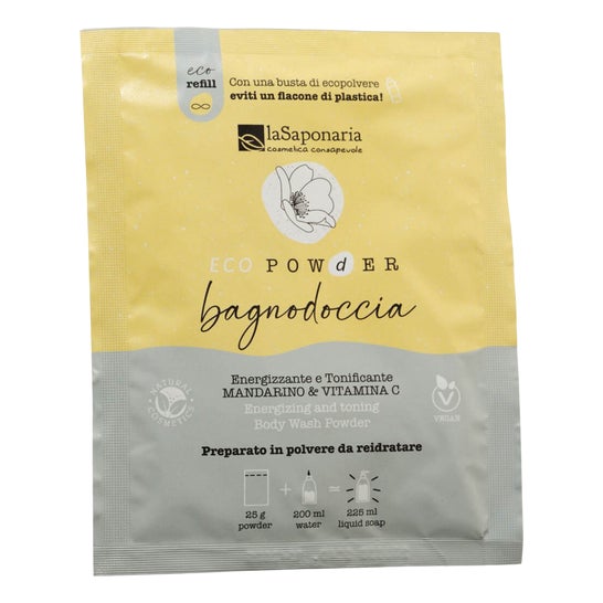 La Saponaria EcoPowder Refill Tangerine Vit C Gel de Banho 25 g