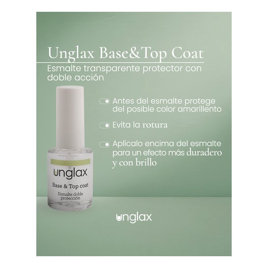 Unglax Base &amp; Top Coat Nails 10ml
