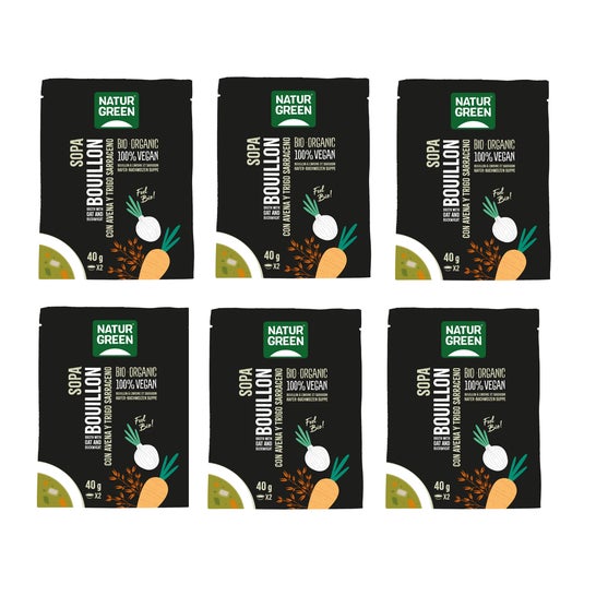 NaturGreen Pack Sopa Caldo com Aveia e Trigo Bio 6x40g