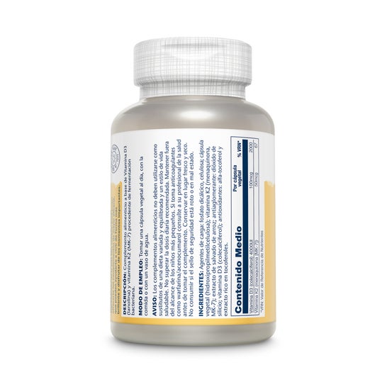 Solaray Vitamina D3+K2 60caps