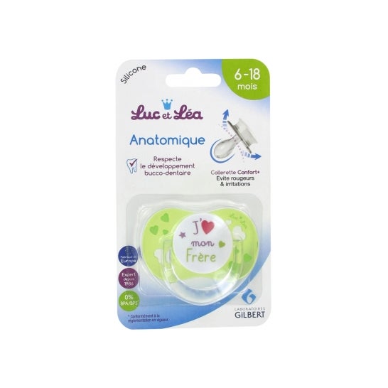 Luc e Lea Anatomical Pacifier 6-18m I Love My Brother 1 Unit