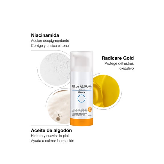 Bella Aurora Mineral Fotoprotector Anti-Manchas SPF50 50ml