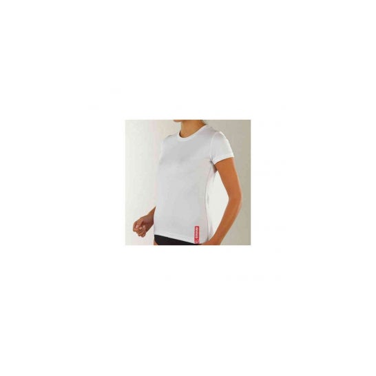 T-shirt feminina Gibaud mangas curtas mangas brancas largas 1 camiseta branca