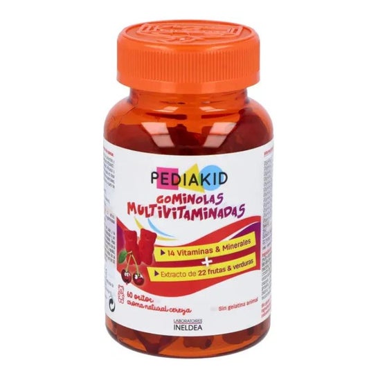 Pediakid Sabor cereja multivitamínico 60 unidades Pediakid Sabor cereja multivitamínico 60 unidades