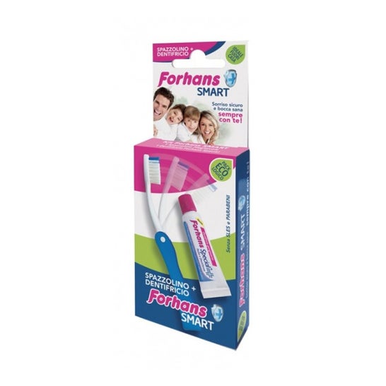 Forhans Smart Pack Cepillo de Dientes Plegable Dentífrico 2uds