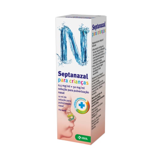 KRKA Septanazal Crianças 0.5mg/ml + 50mg/ml Solução Pulverização 10ml